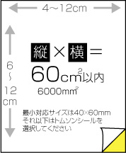 銀色テトロン60㎠以内