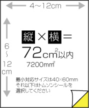 銀色テトロン72㎠以内