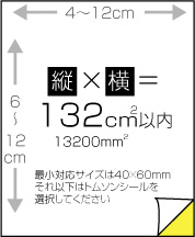 透明テトロン・シール印刷132㎠以内